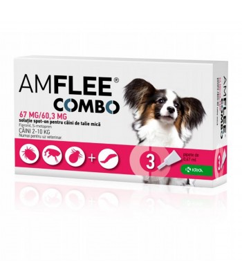 AMFLEE COMBO DOG 67MG(2-10KG) X 3PIP