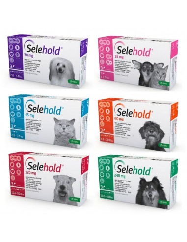 Selehold 30mg, Caine 2,6-5kg / 3 pip
