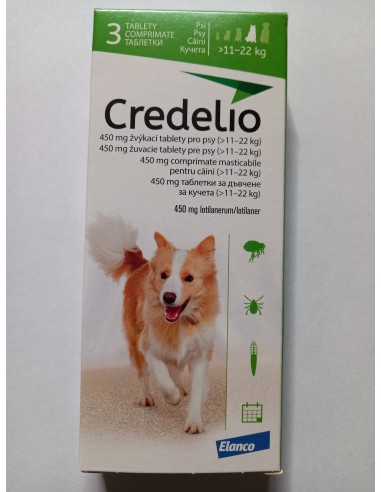 Credelio Dog 450mg 11-22kg ,3tb.